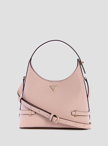 GUESS Womens Pink Rosalba Hobo Crossbody Bag ZG965701 Front View