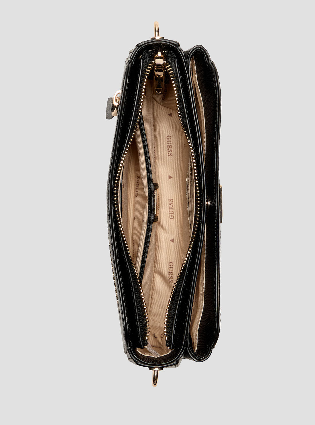 GUESS Womens Black Rosalba Crossbody Bag ZG965712 Inside View