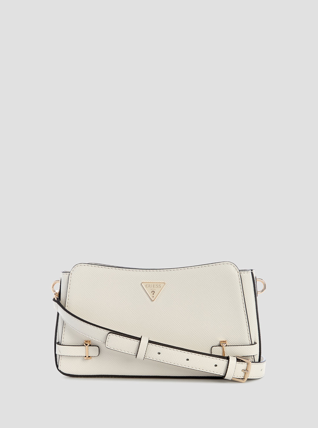 GUESS Womens White Rosalba Crossbody Bag ZG965712 Front View