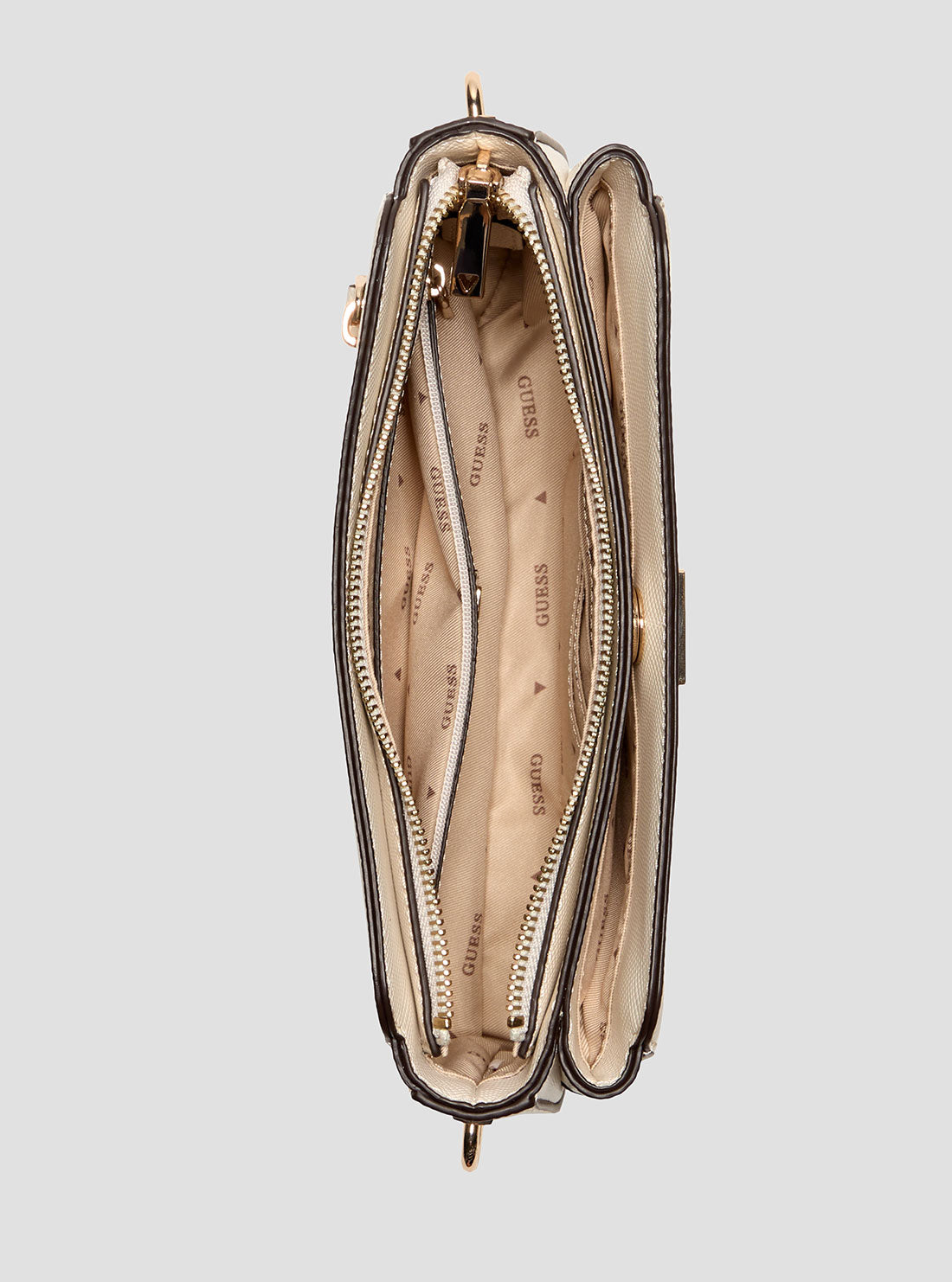 GUESS Womens White Rosalba Crossbody Bag ZG965712 Inside View