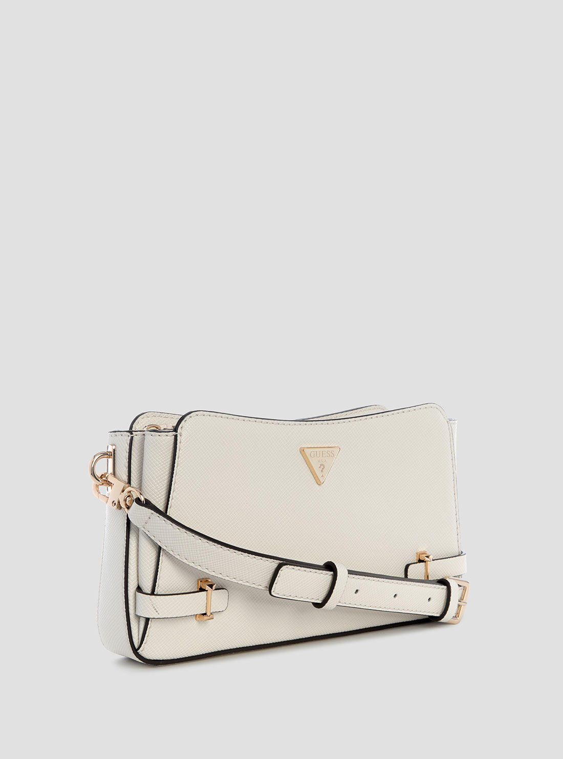 GUESS Womens White Rosalba Crossbody Bag ZG965712 Front Side View