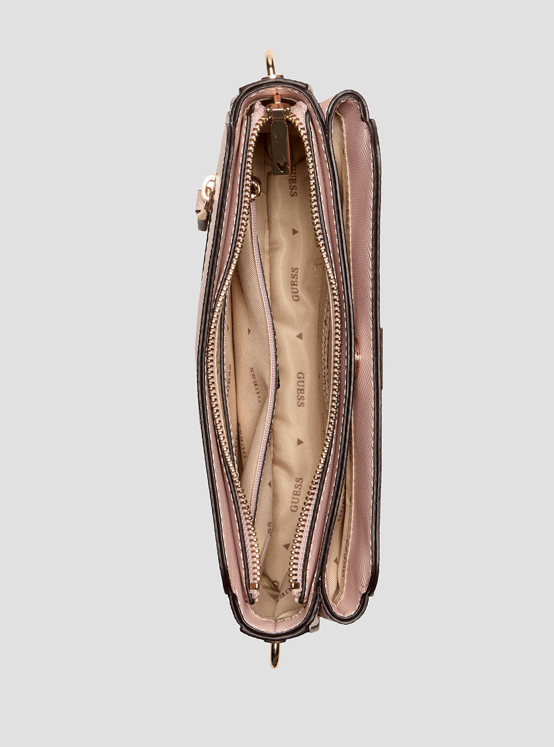 GUESS Womens Pink Rosalba Crossbody Bag ZG965712 Inside View