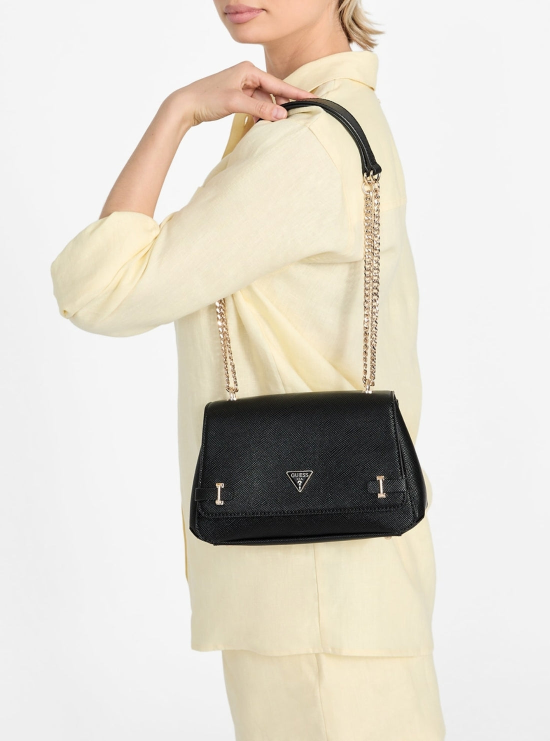 ショルダーバッグ GUESS Convertible Crossbody Flap Black Rosalba Convertible Crossbody Flap | GUESS