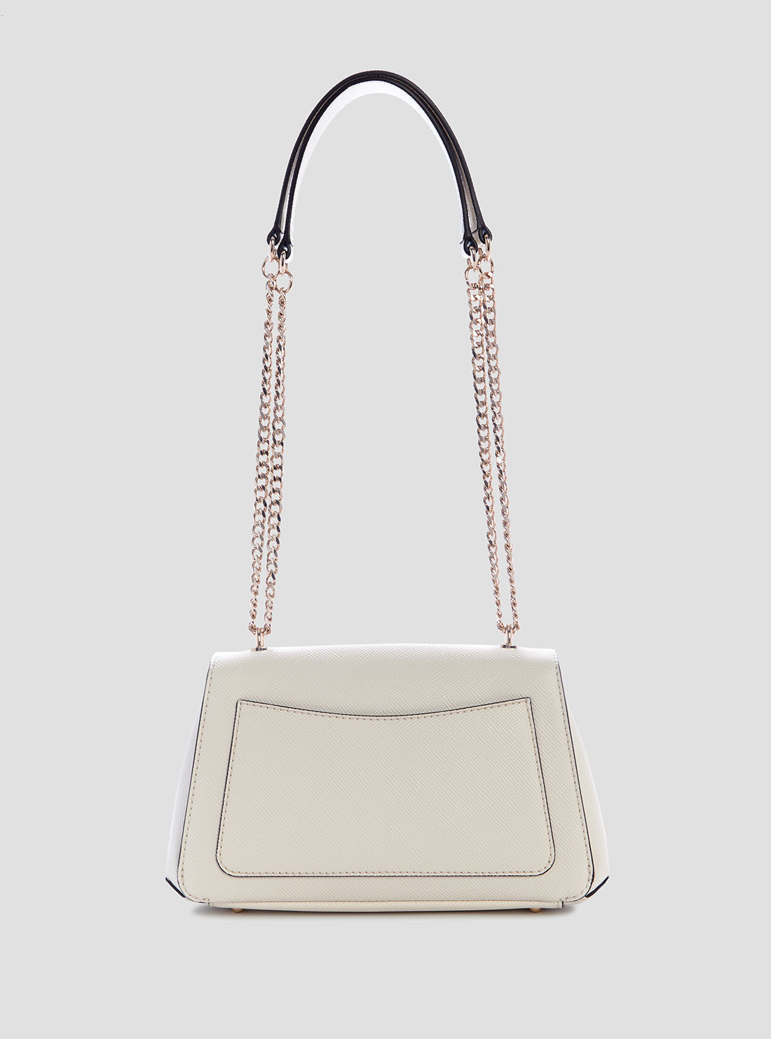 GUESS Womens White Rosalba Convertible Crossbody Flap ZG965721 Back View