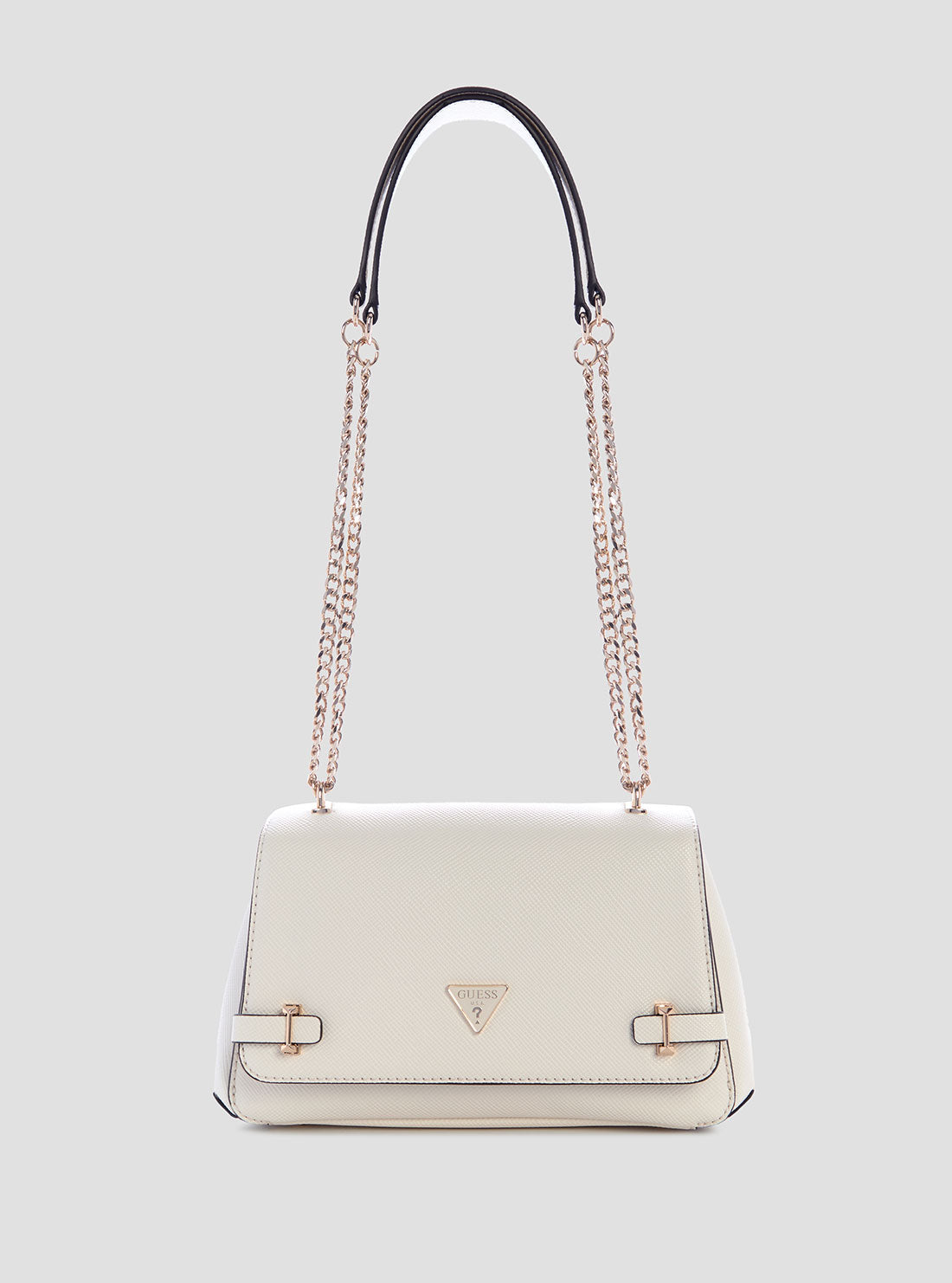 GUESS Schoudertas Nastra Convertible Xbody Flap Bag Cream White Crème GUESS Schoudertas Nastra Convertible Xbody Flap Bag Cream White Crème