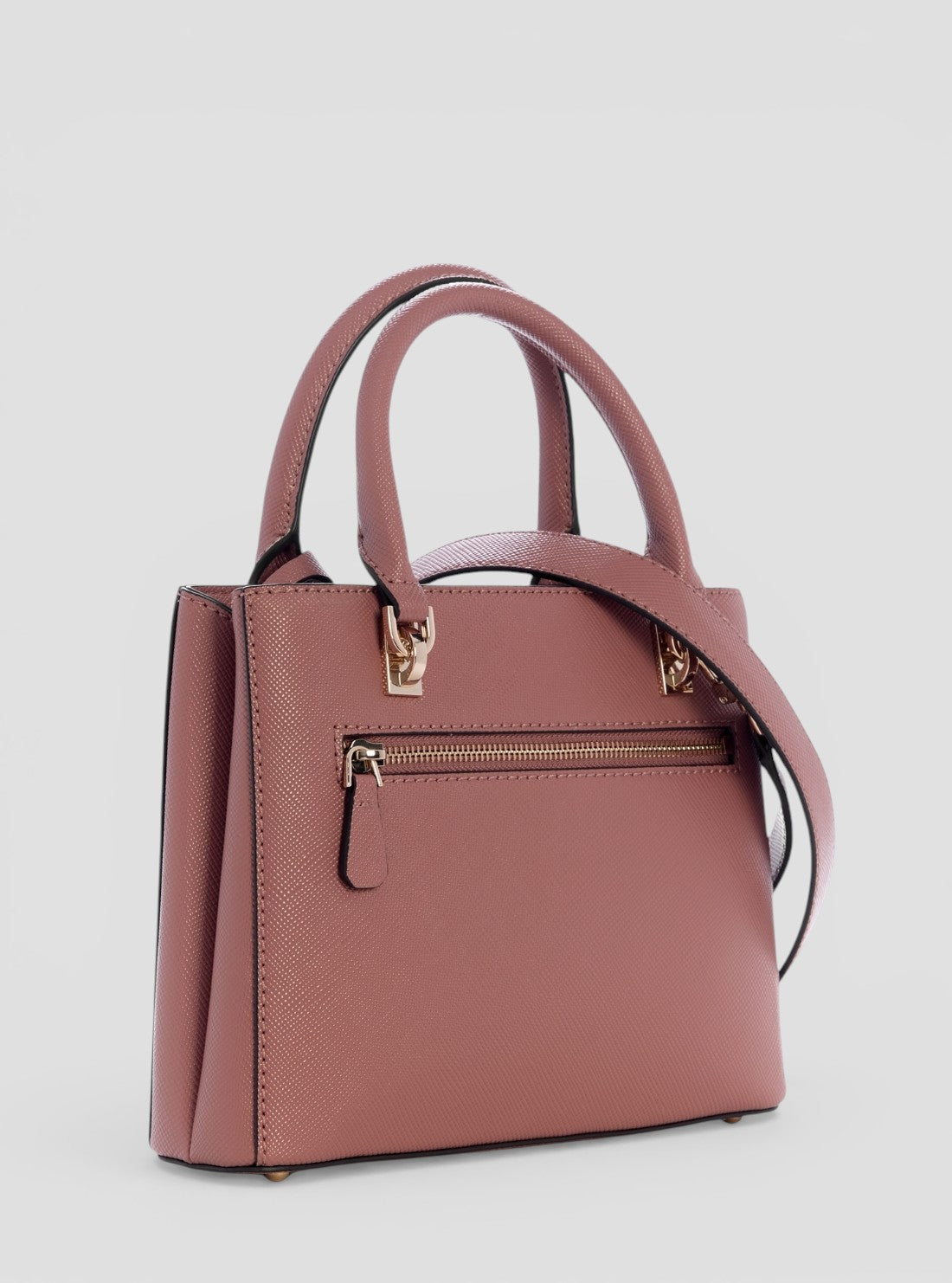 GUESS Womens Pink Noelle II Small Compartment Satchel Bag ZG967205 Back View
