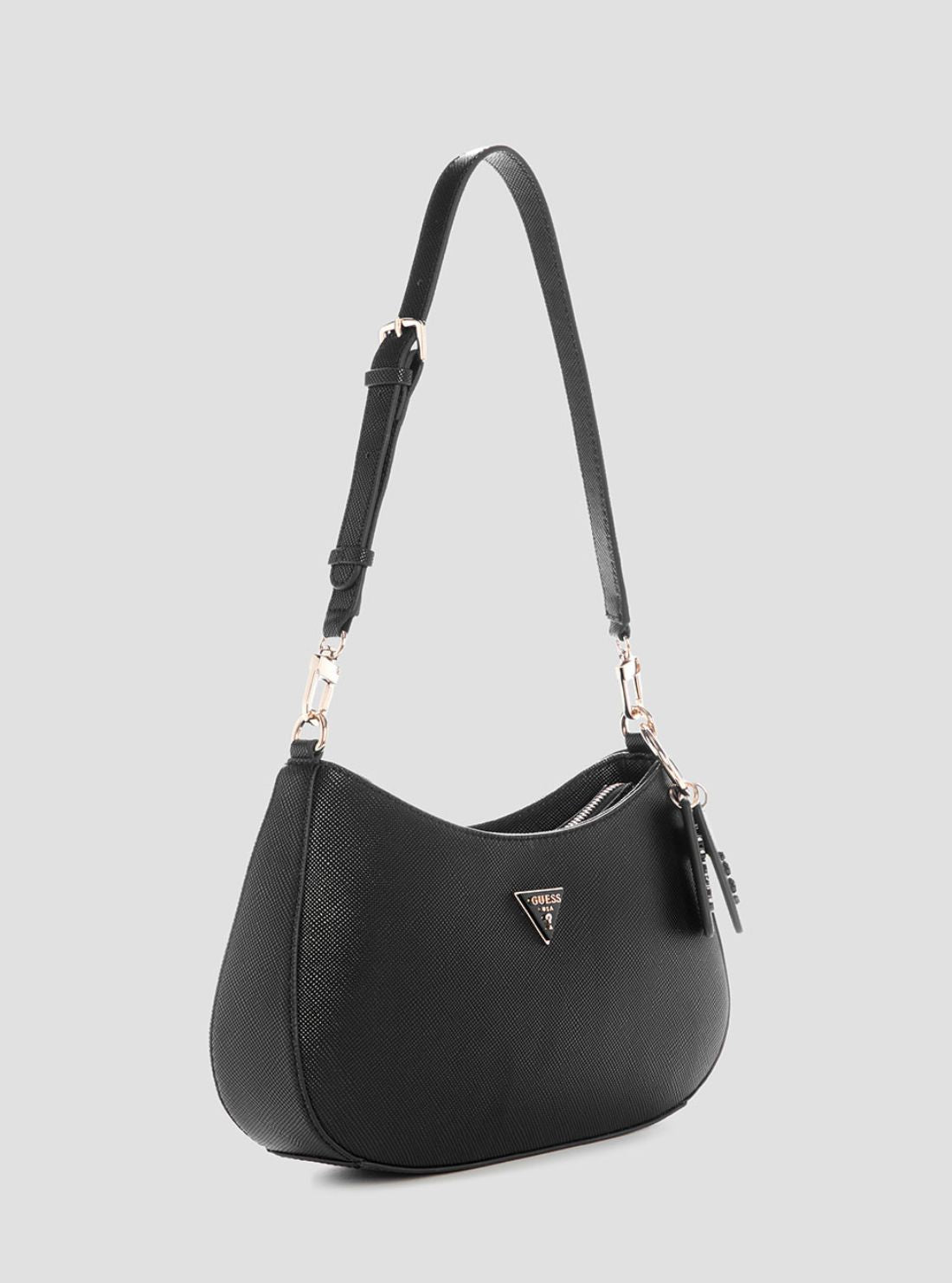 GUESS Womens Black Noelle Shoulder Bag ZG967218 Side View