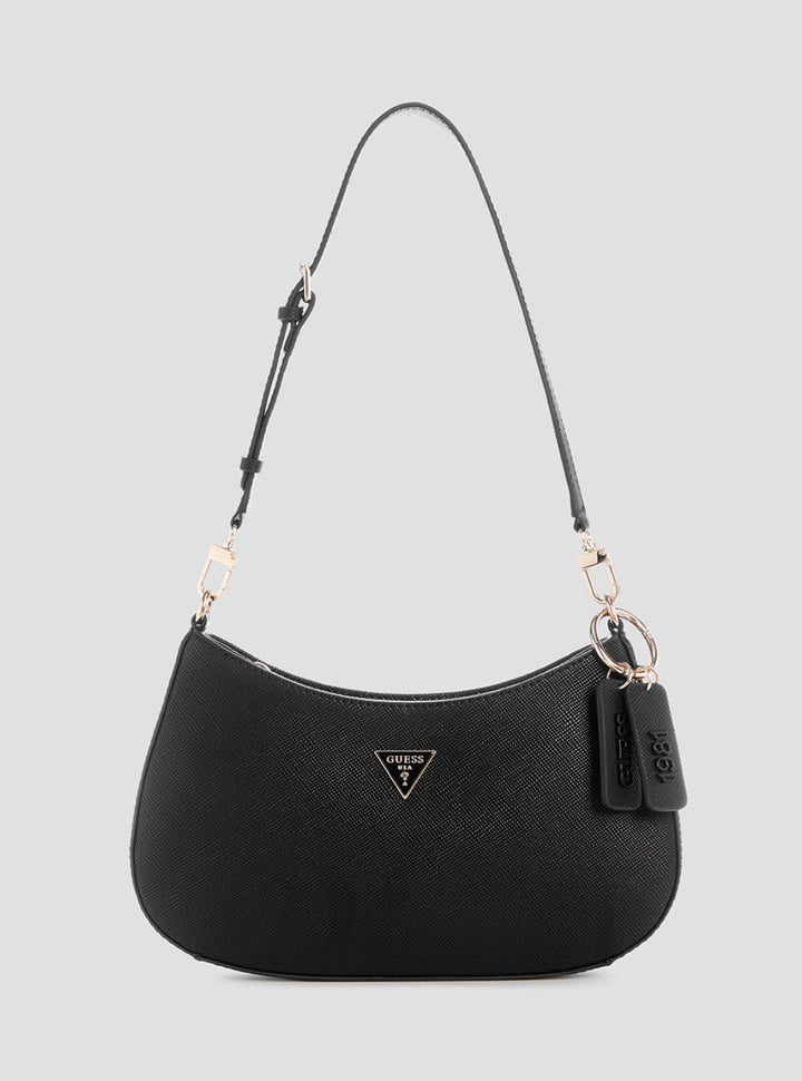 GUESS Womens Black Noelle Shoulder Bag ZG967218 Front View