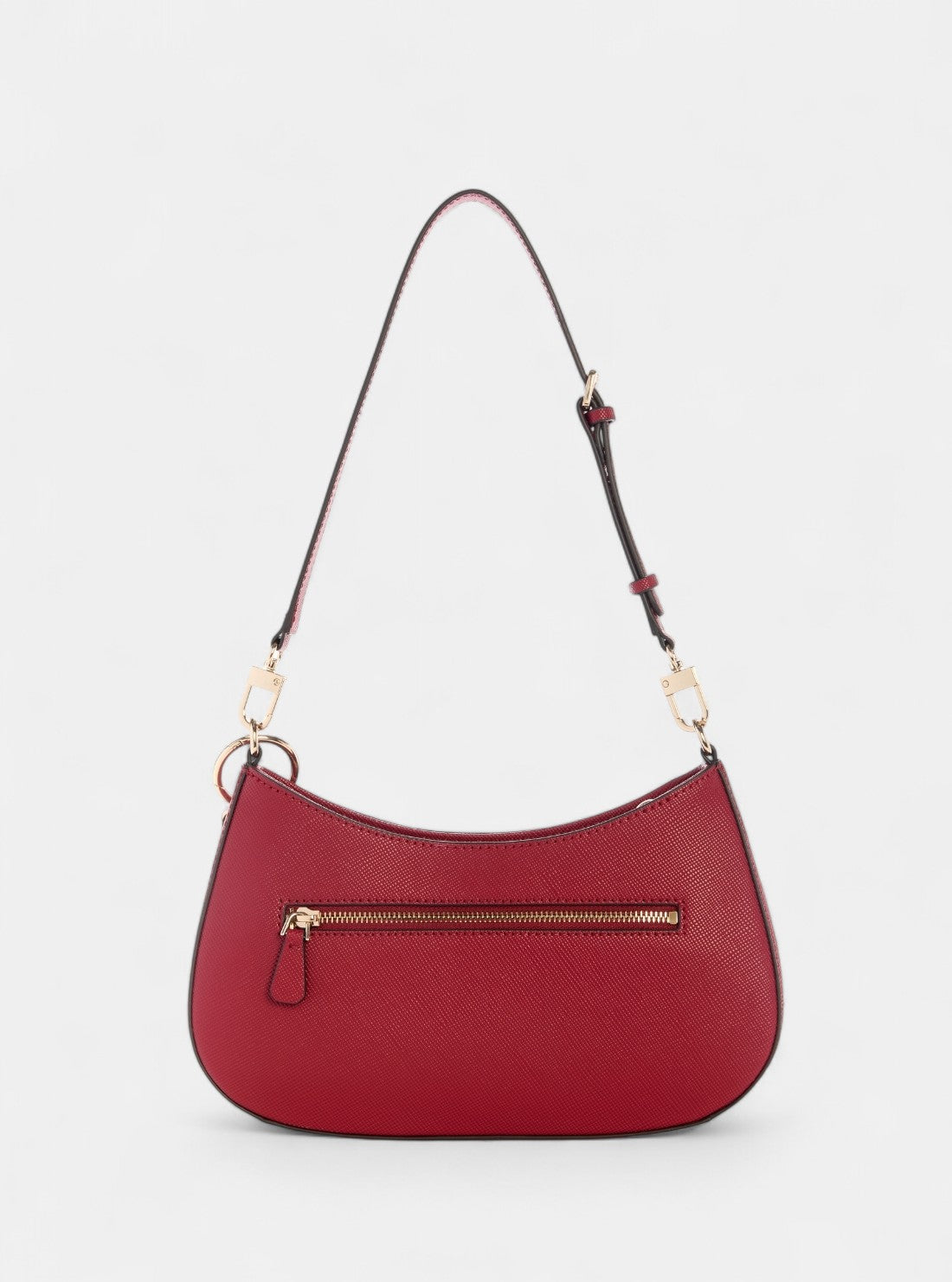 GUESS Womens Red Noelle Top Zip Shoulder Bag ZG967218 Back View