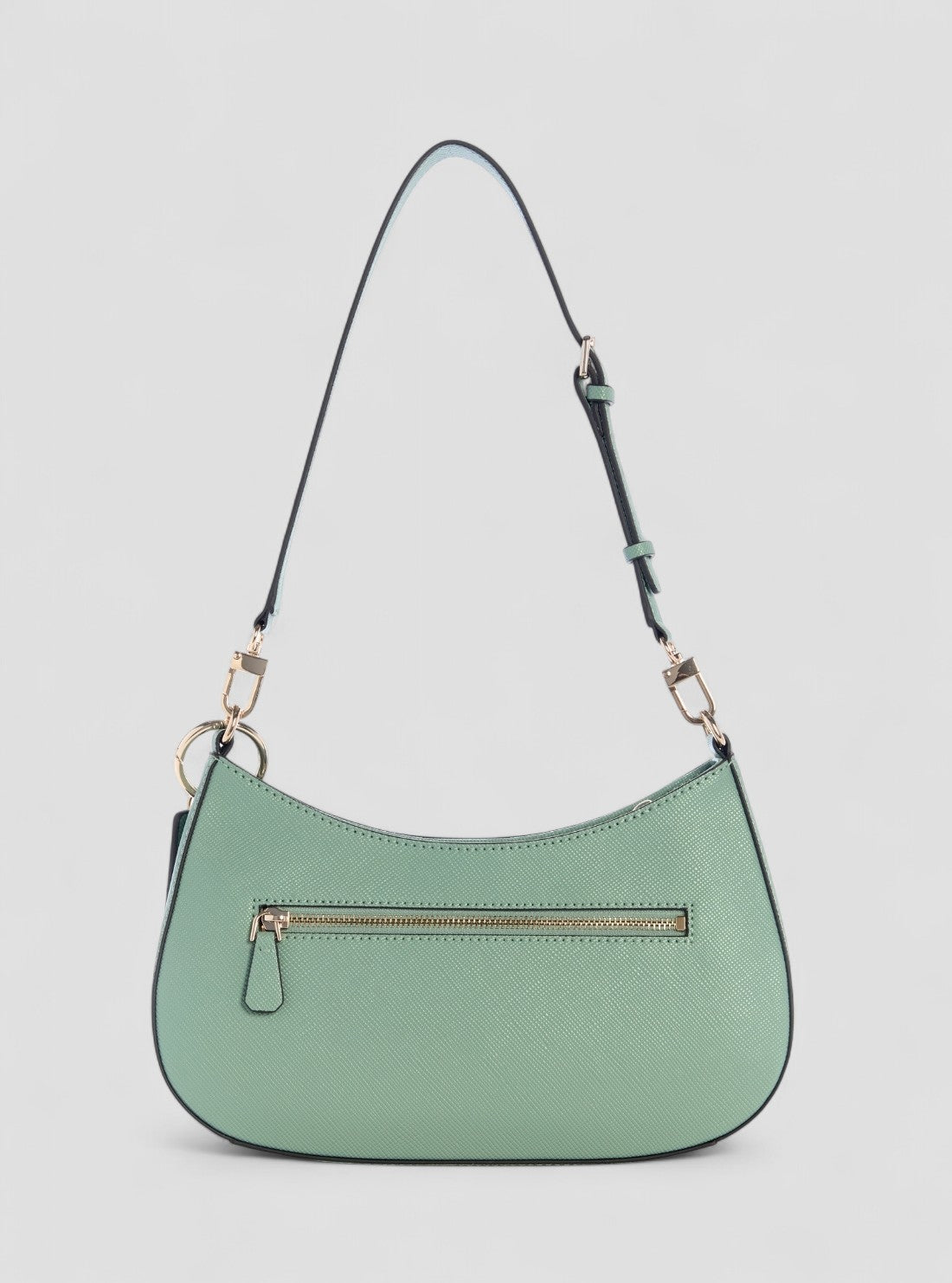 GUESS Womens Green Noelle Top Zip Shoulder Bag ZG967218 Back View