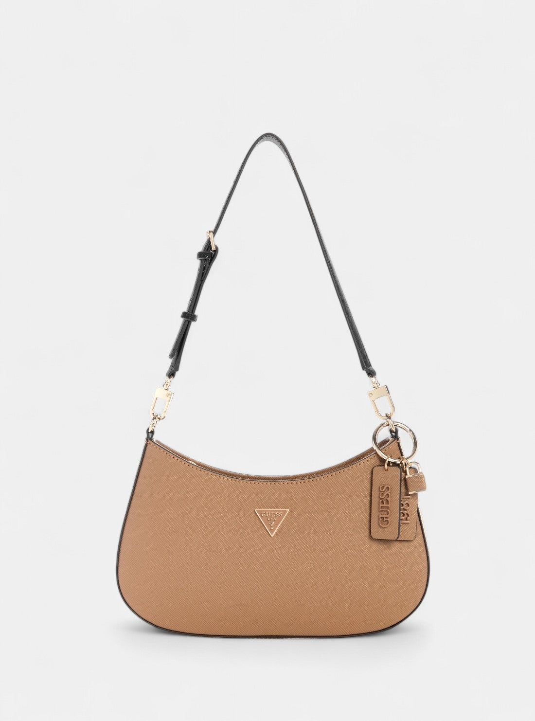 GUESS Womens Brown Noelle Shoulder Bag ZG967218 Front View