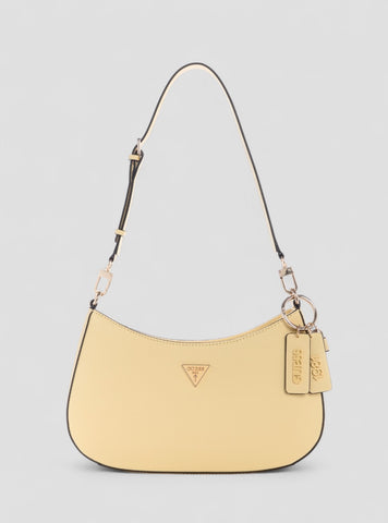 GUESS Womens Yellow Noelle Top Zip Shoulder Bag ZG967218 Front View