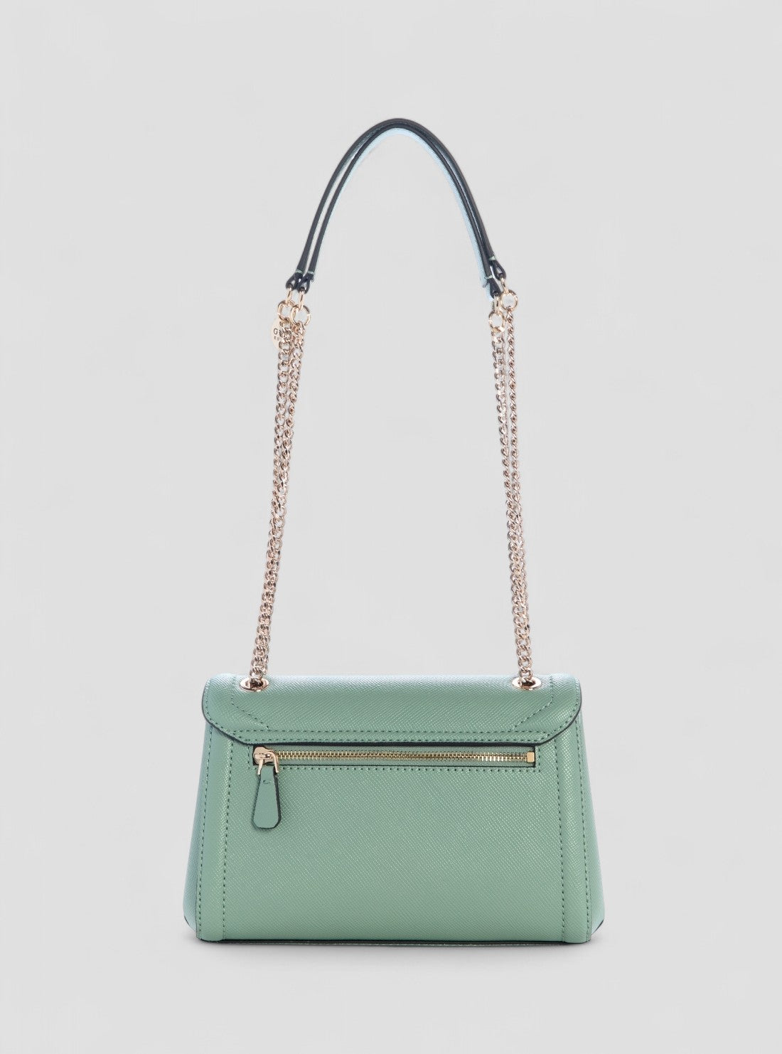 GUESS Womens Green Noelle Convertible Crossbody Flap Bag ZG967221 Back View