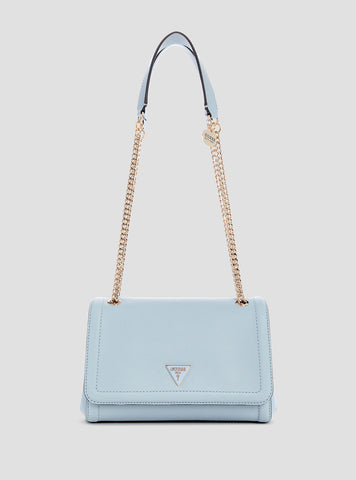 Blue Noelle Convertible Crossbody Flap Bag