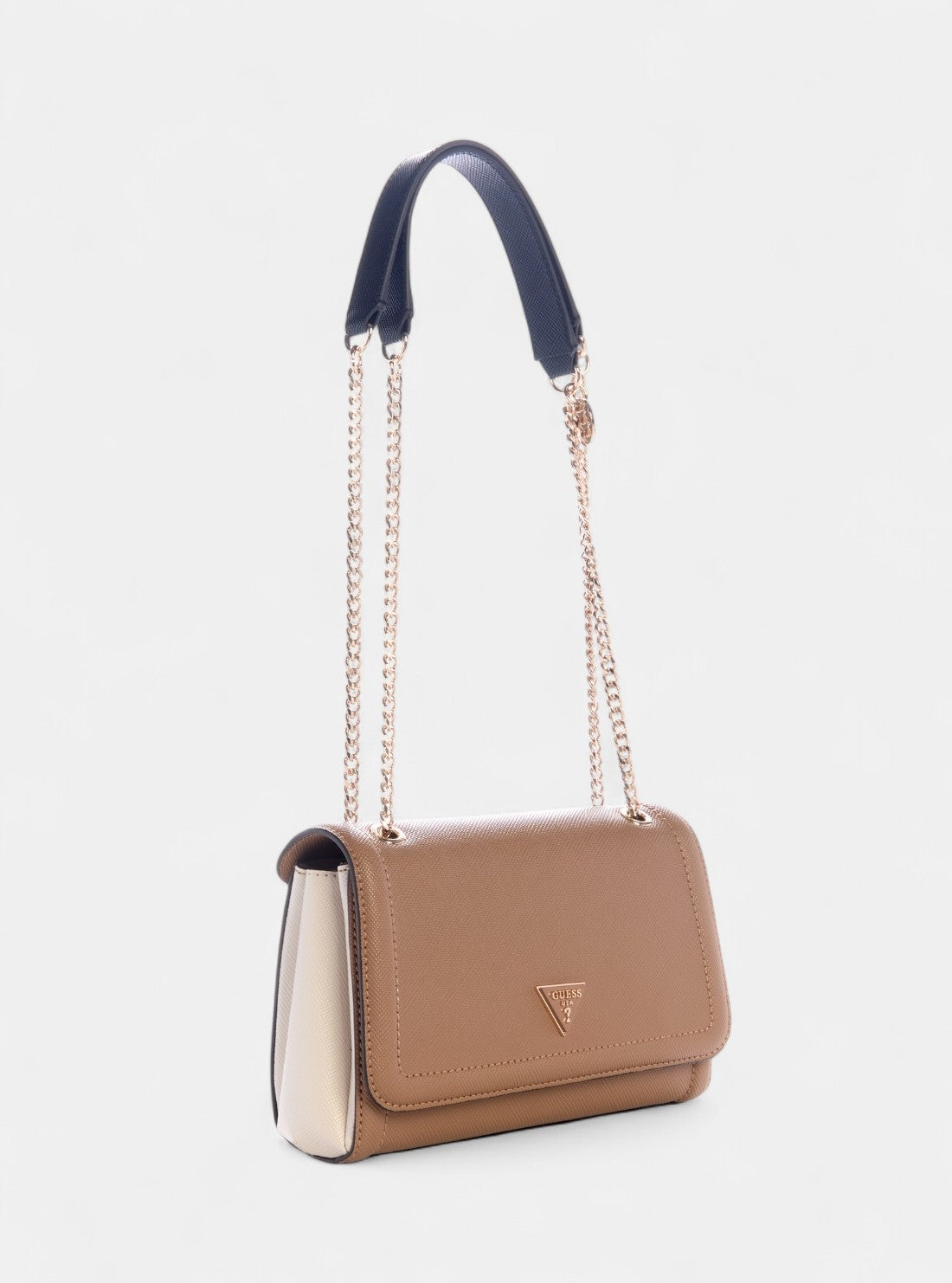 Brown Noelle Convertible Crossbody Flap Bag GUESS