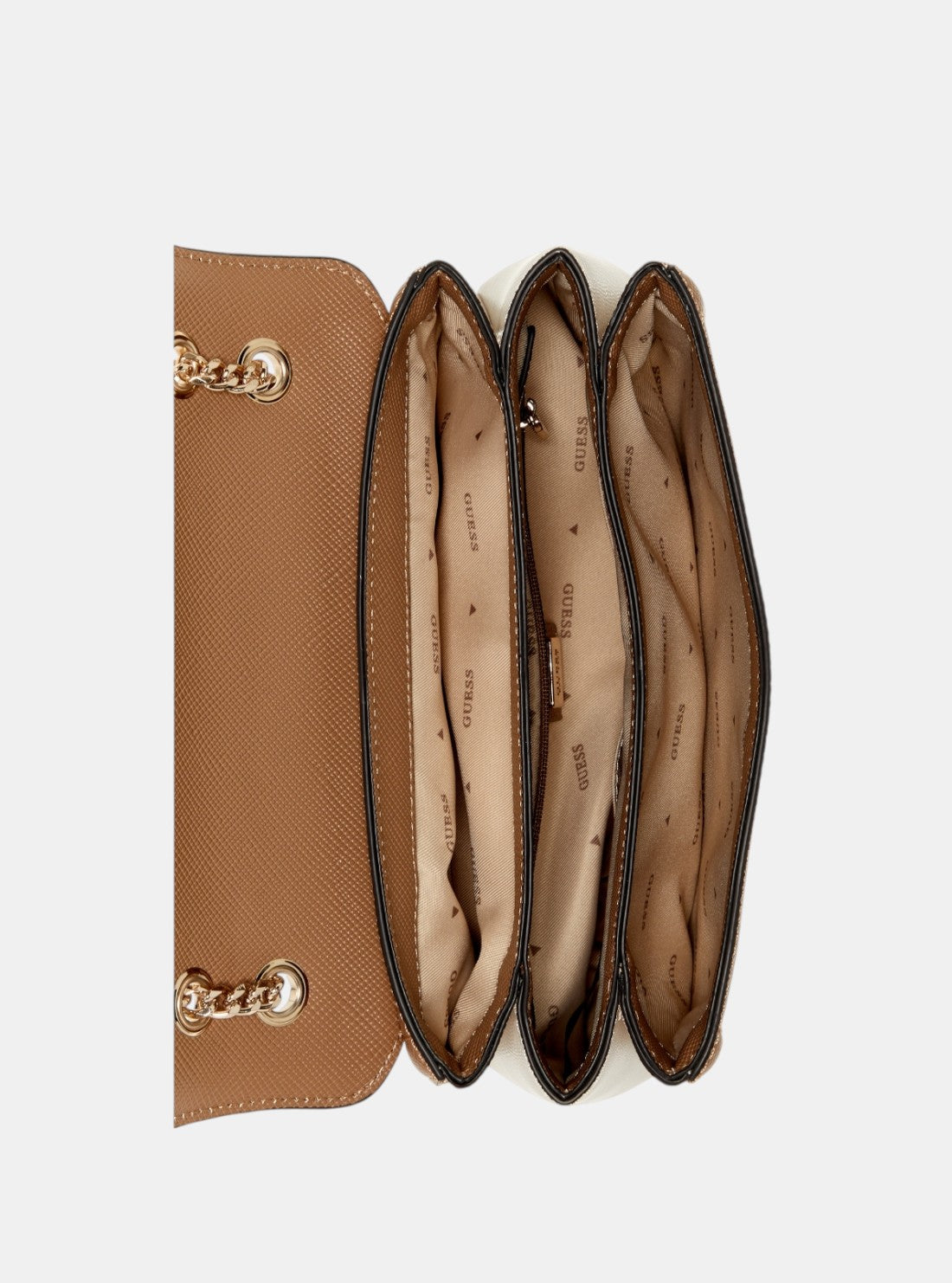 Brown Noelle Convertible Crossbody Flap Bag ZG967221 Inside View