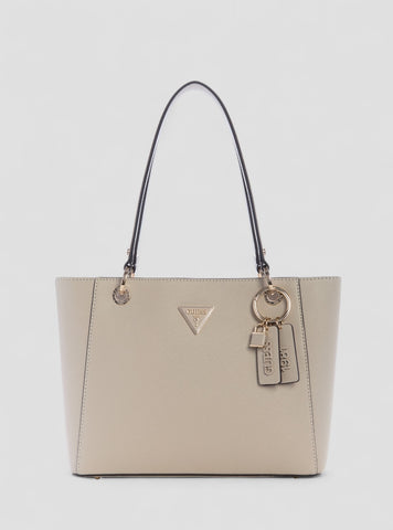 GUESS Womens Beige Noelle Small Tote Bag ZG967224 Front View