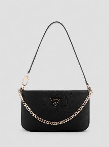 GUESS Womens Black Noelle Mini Top Shouder Bag ZG967272 Front View