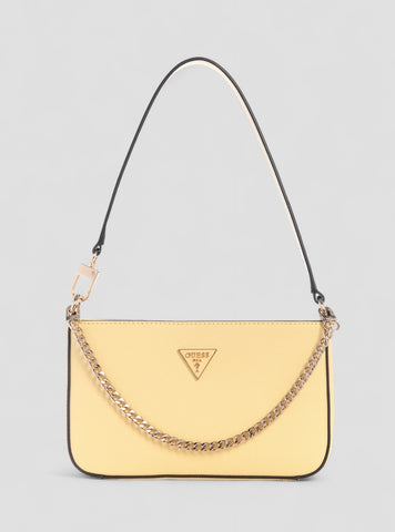 GUESS Womens Yellow Noelle Mini Top Shoulder Bag ZG967272 Front View