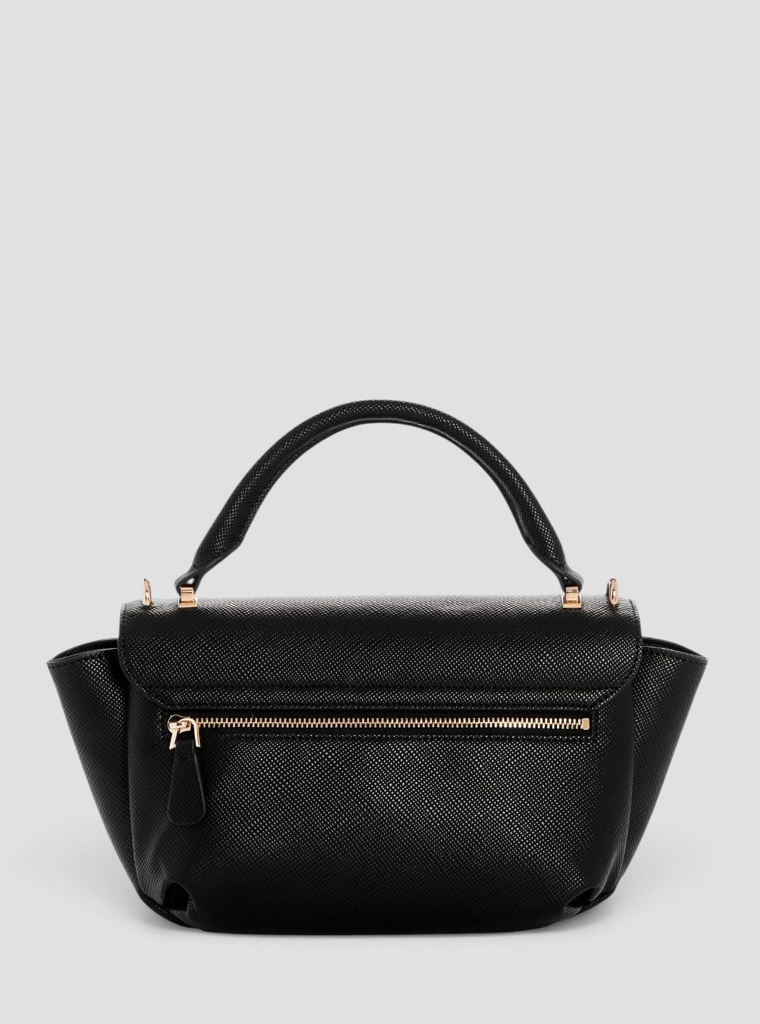 GUESS Womens Black Gilda Top Handle Flap Bag ZG974720 Back View