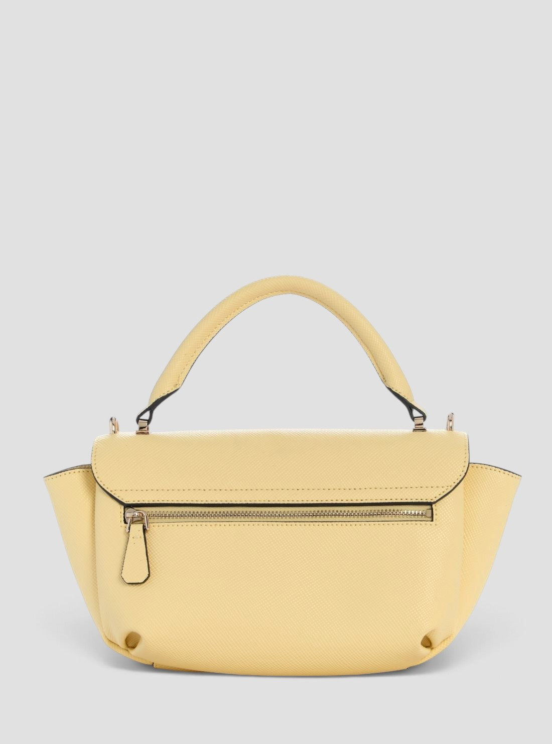 GUESS Womens Pale Yellow Gilda Top Handle Flap Bag ZG974720 Back View