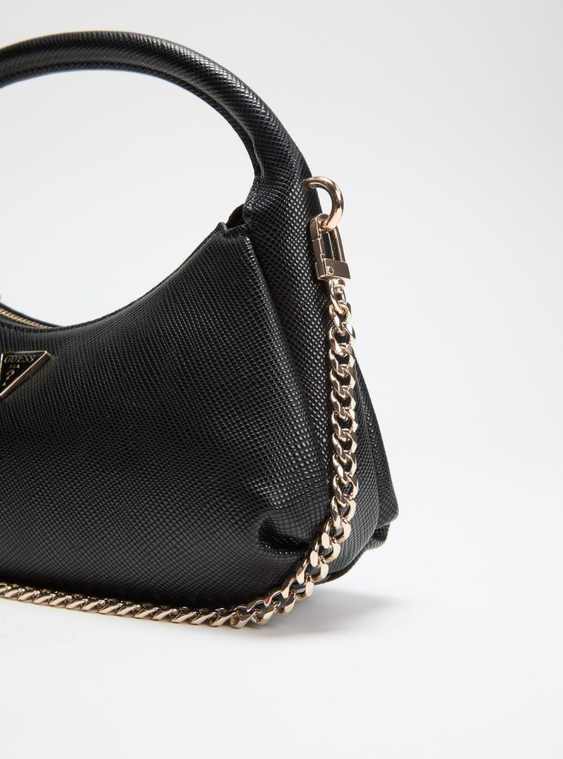 GUESS Womens Black Gilda Mini Hobo Bag ZG974773 Detail View
