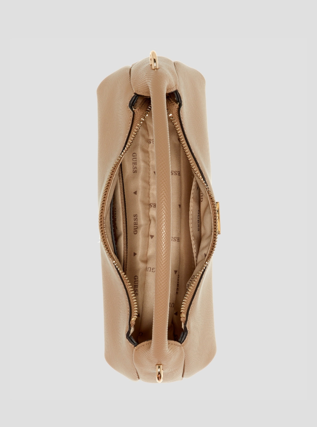GUESS Womens Beige Gilda Mini Hobo Bag ZG974773 Inside View