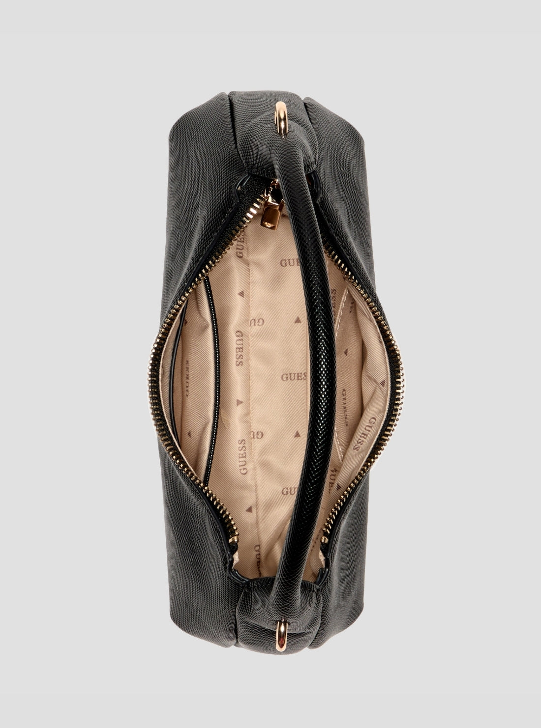 GUESS Womens Black Gilda Mini Hobo Bag ZG974773 Inside View