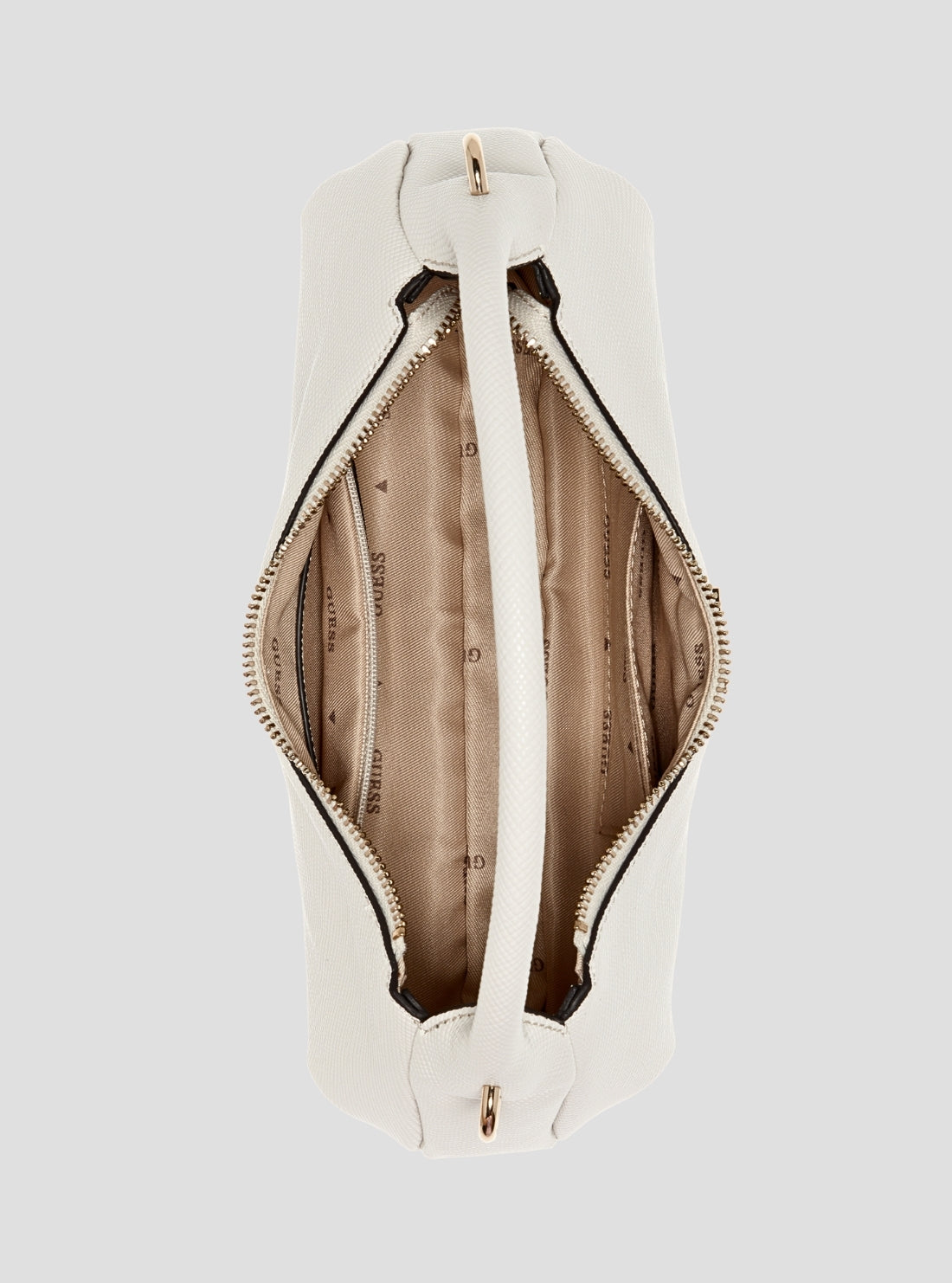 GUESS Womens Off-White Gilda Mini Hobo Bag ZG974773 Inside View