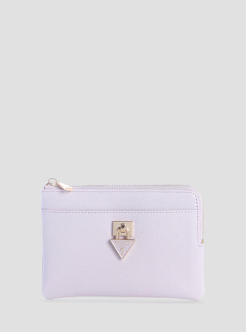 GUESS Womens Purple Patsie Key Ring Pouch ZG9919148 Front View