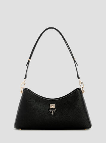 GUESS Womens Black Patsie Shoulder Bag ZG991918 Front View