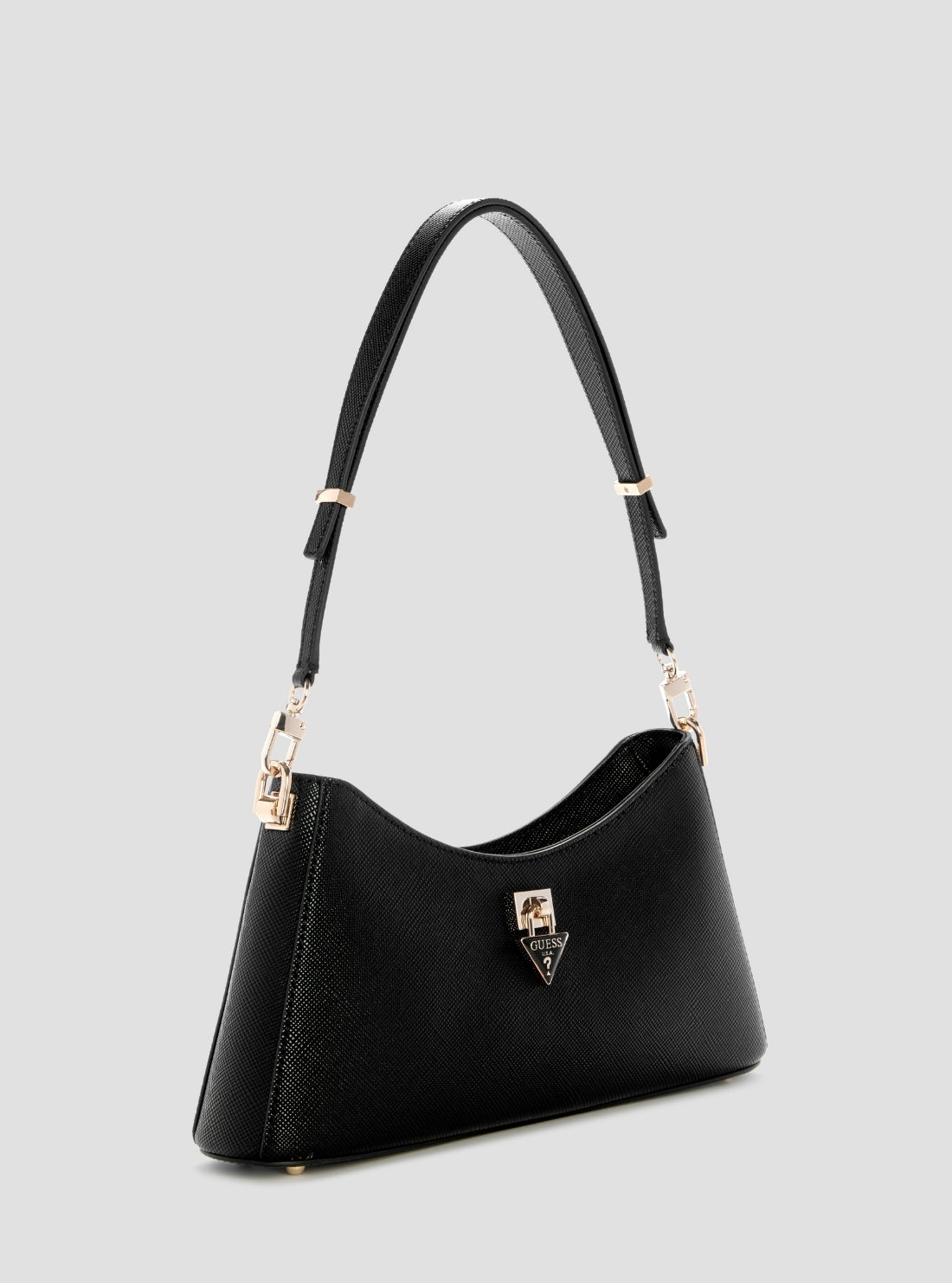 GUESS Womens Black Patsie Shoulder Bag ZG991918 Side View