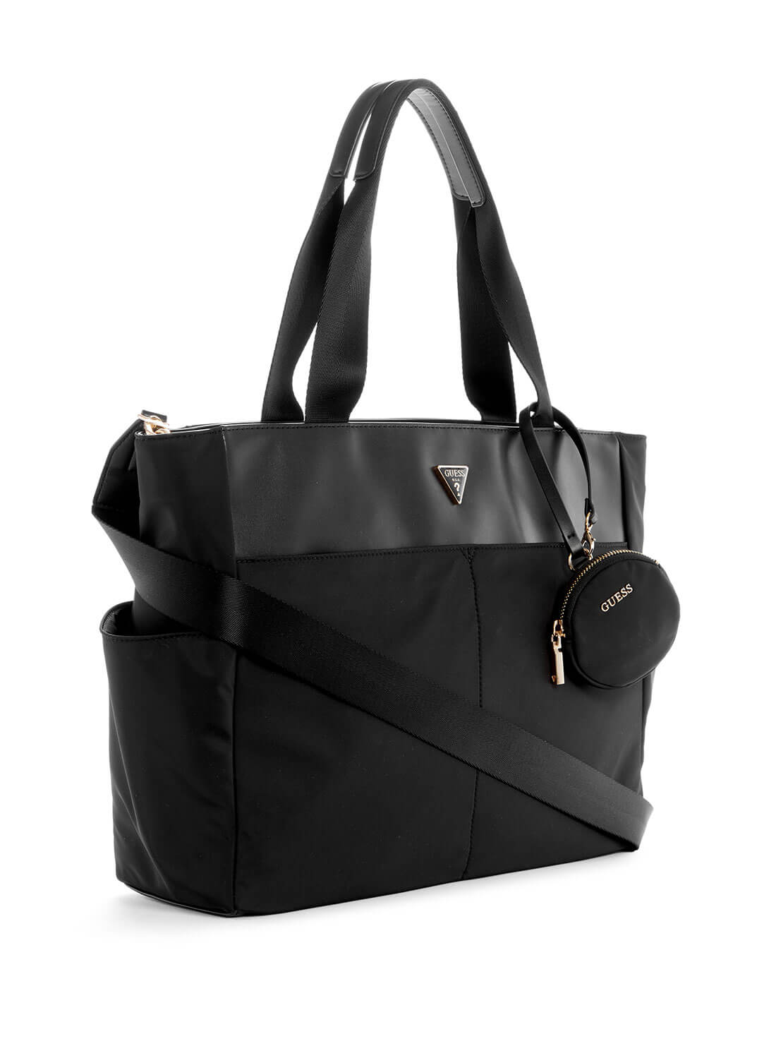 Eco Black Gemma Travel Tote Bag | GUESS Women's Handbags | side view