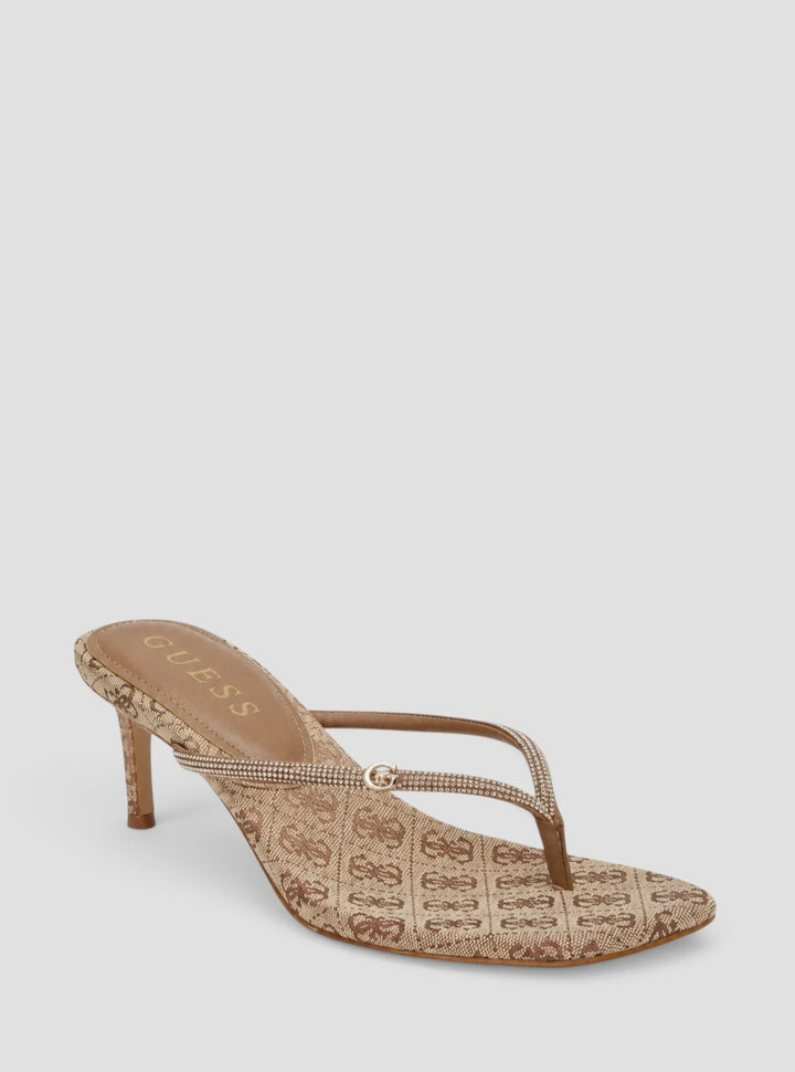 Gold Logo Mayan Heeled Sandals