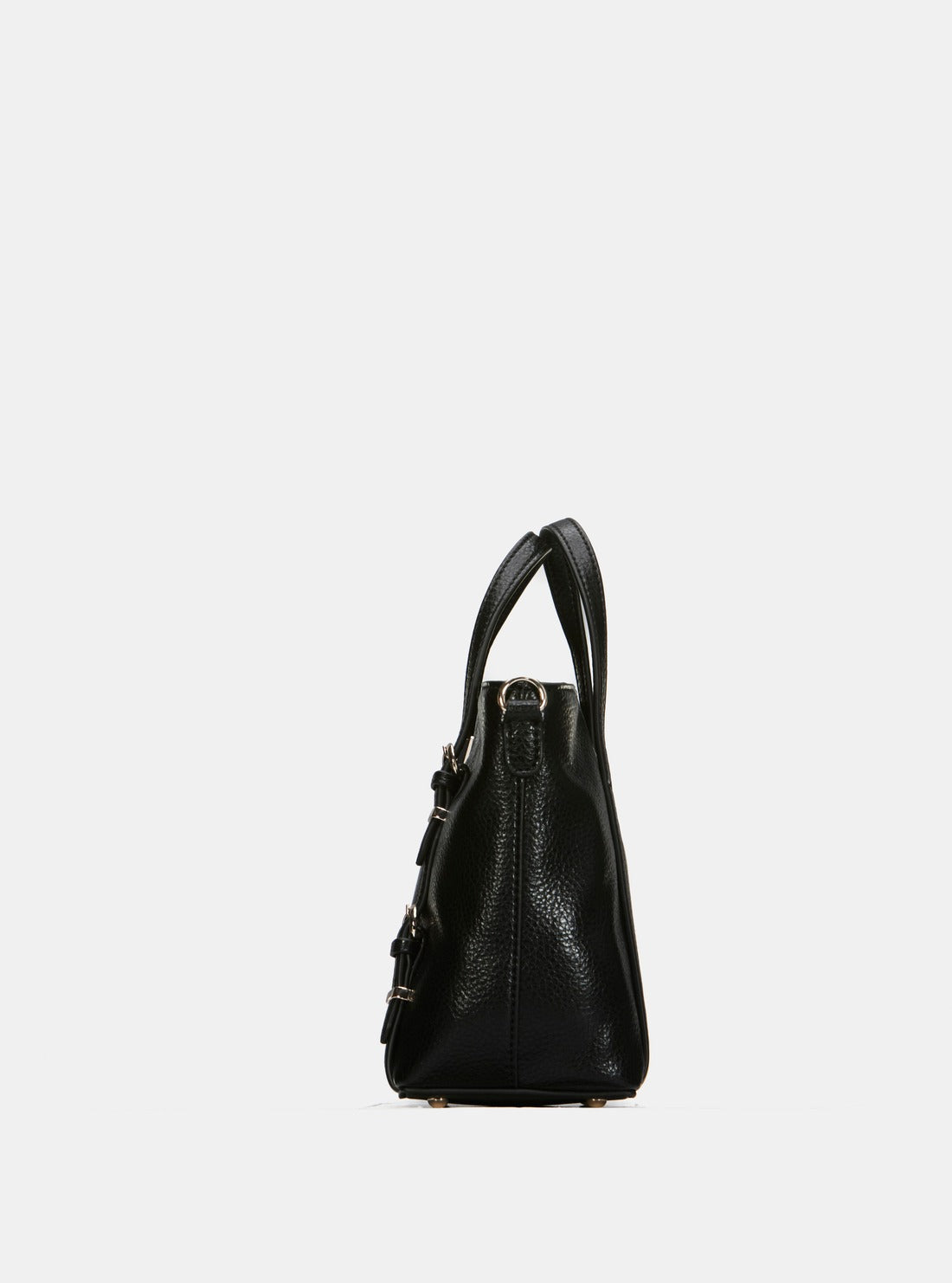 GUESS Black Levia Mini Satchel Bag side view