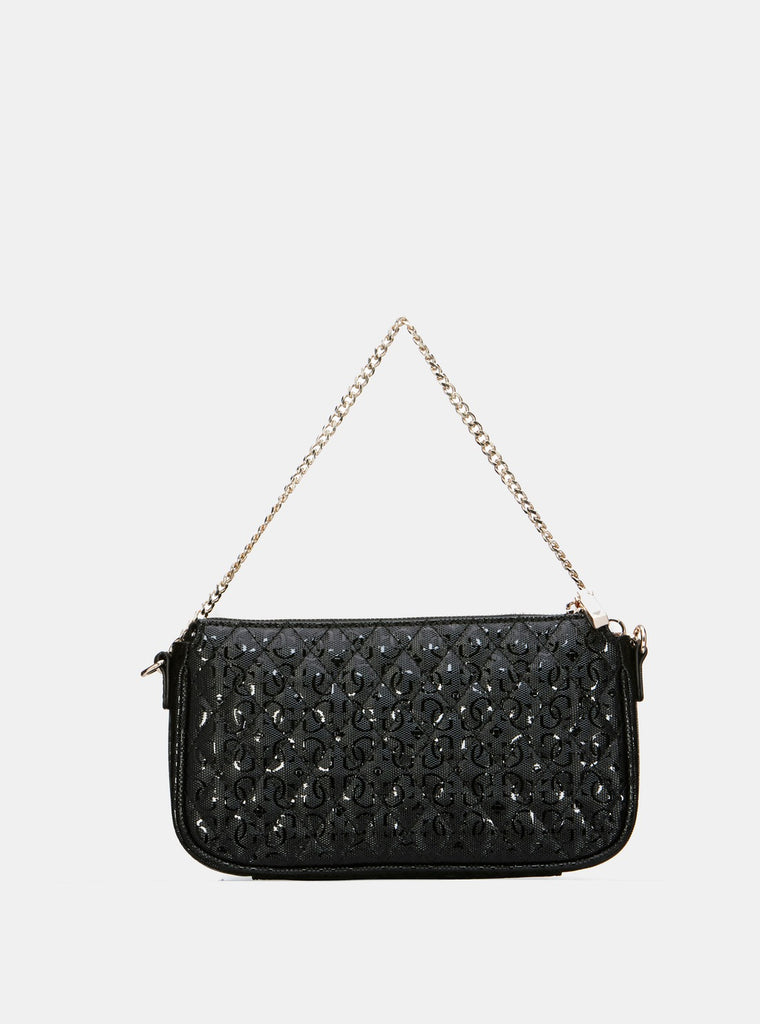 GUESS Yarmilla Noel Tote - Schwarze Umhängetasche, Ca. 33x26x9,5 Cm, Aus Polyurethan, Mit Schultergurt