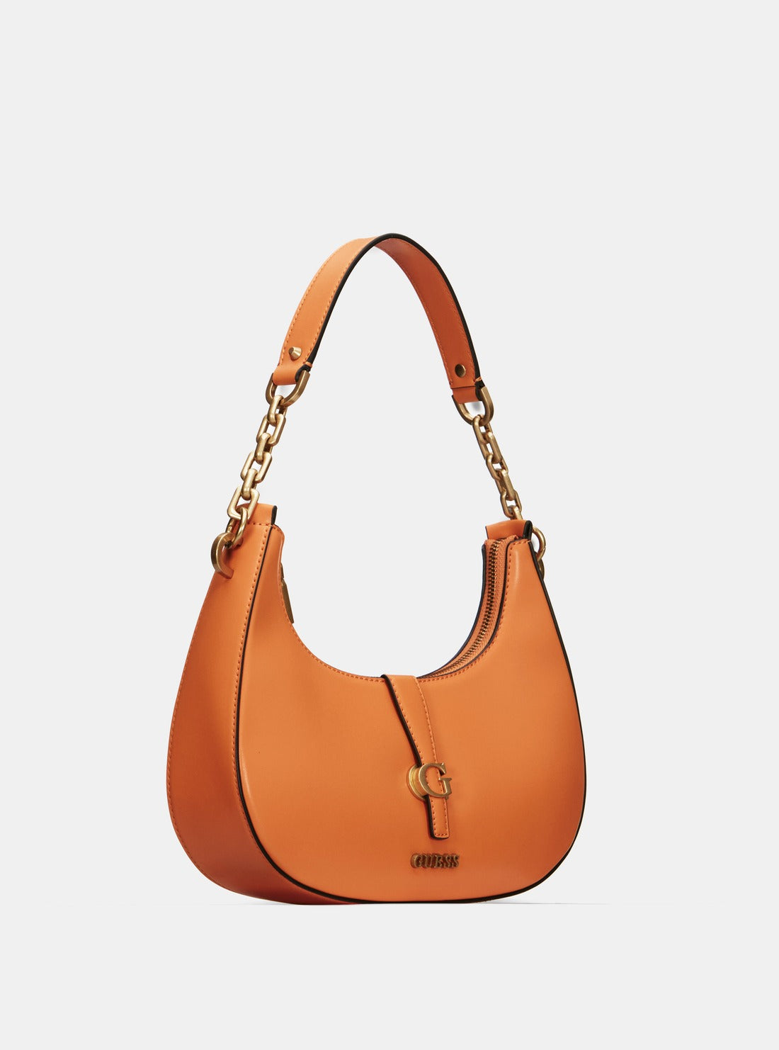 Orange Kuba Top Zip Shoulder Bag