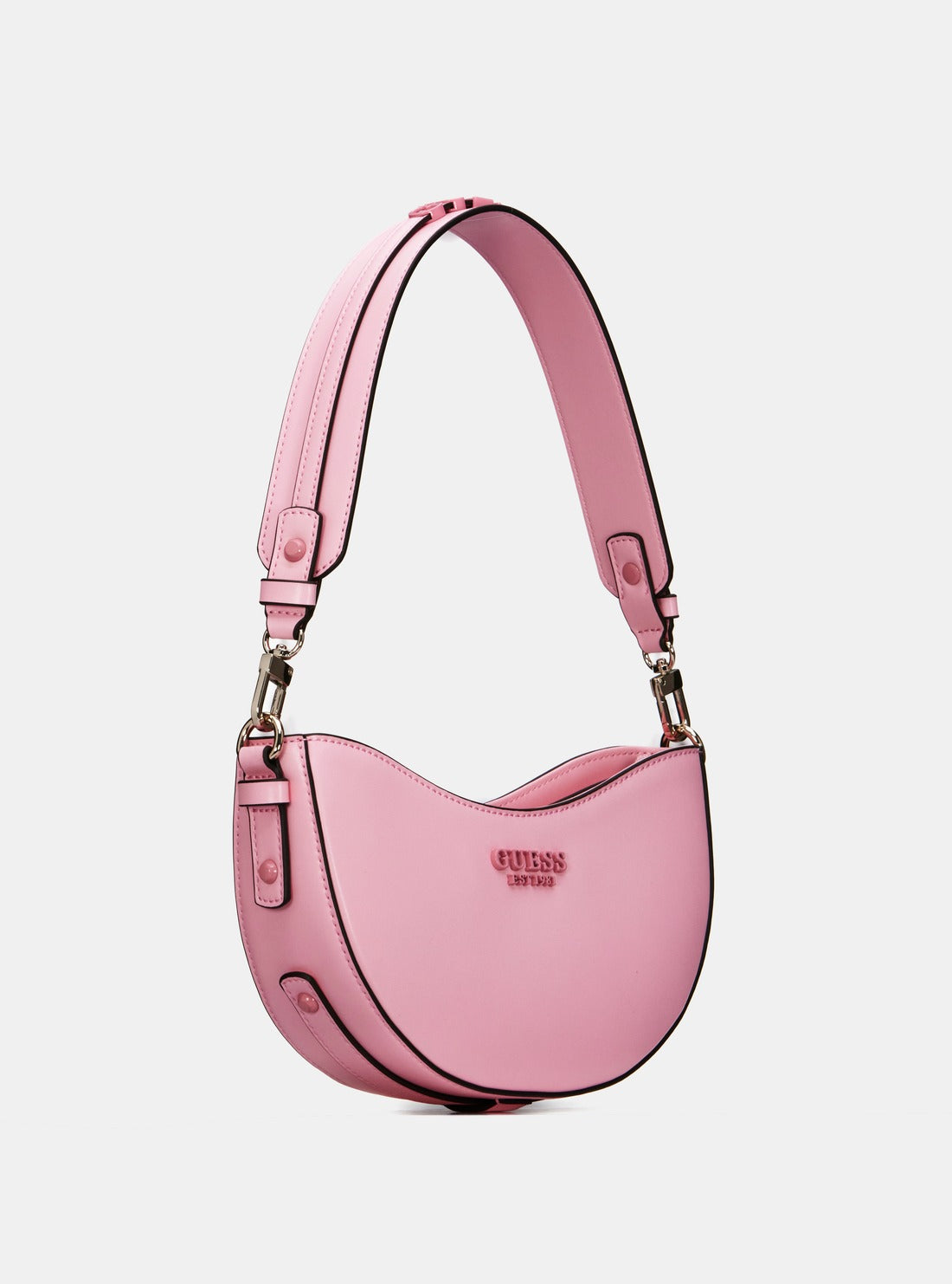 GUESS Pink Sarita Shoulder Bag side view