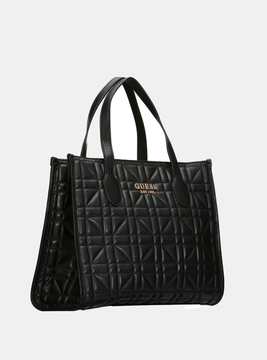 GUESS Black Silvana Tote Bag side view