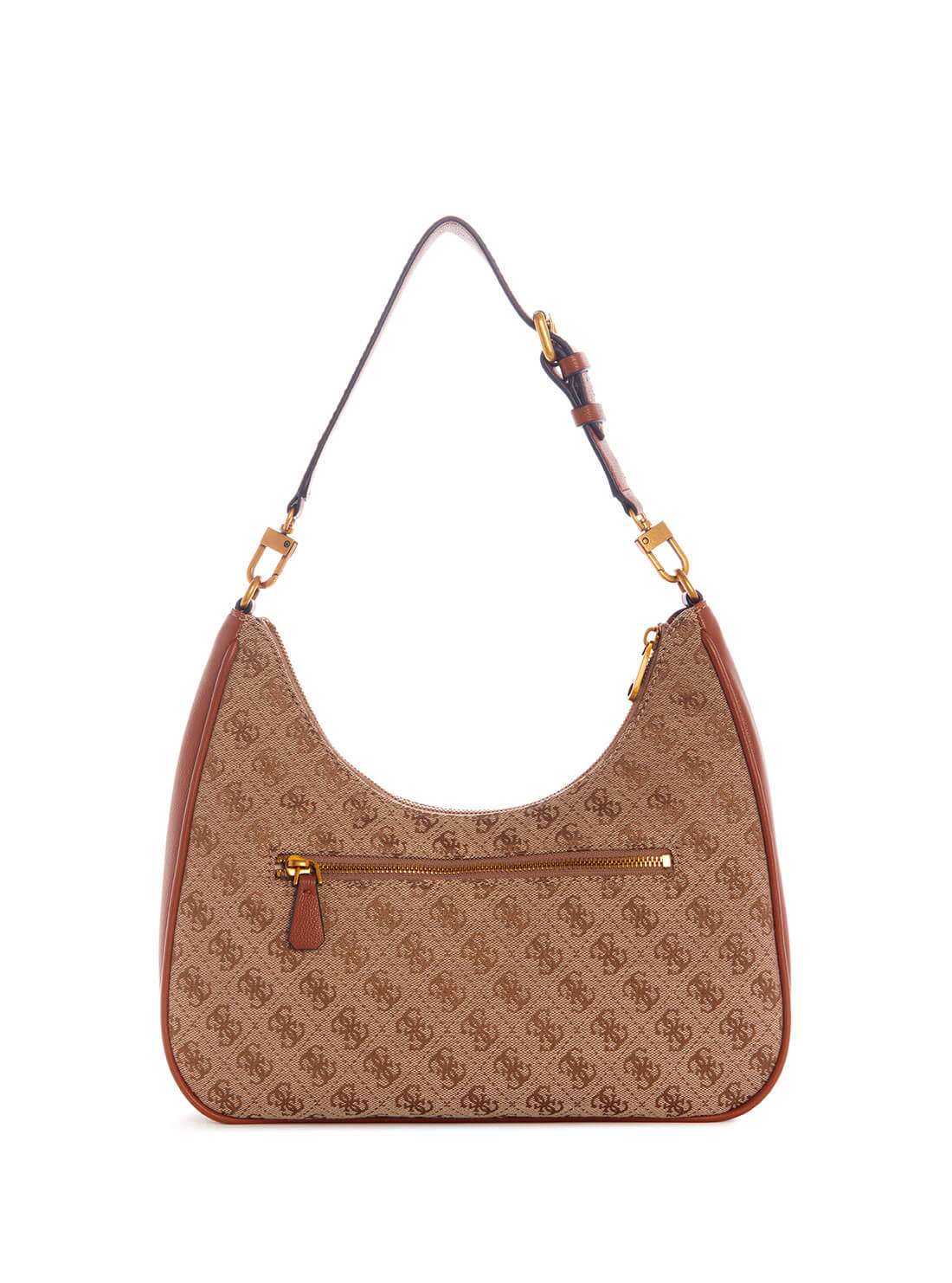 Brown Logo Aviana Hobo Shoulder Bag | GUESS Women's Handbags | back view