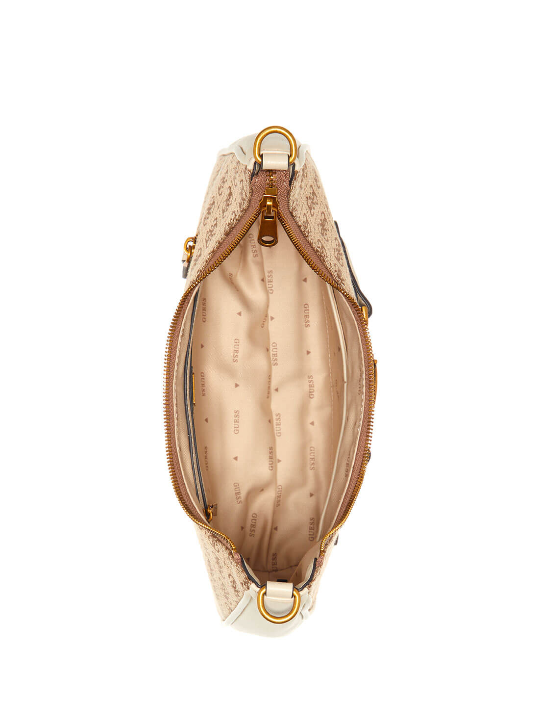 Stone Logo Aviana Hobo Shoulder Bag | GUESS Women's Handbags | inside view