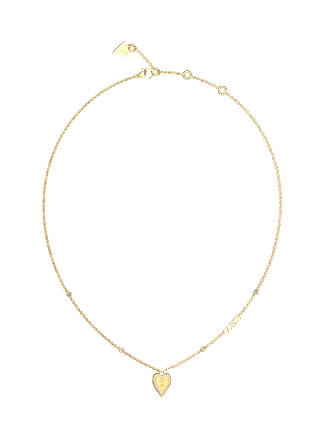 Guess gold heart discount necklace