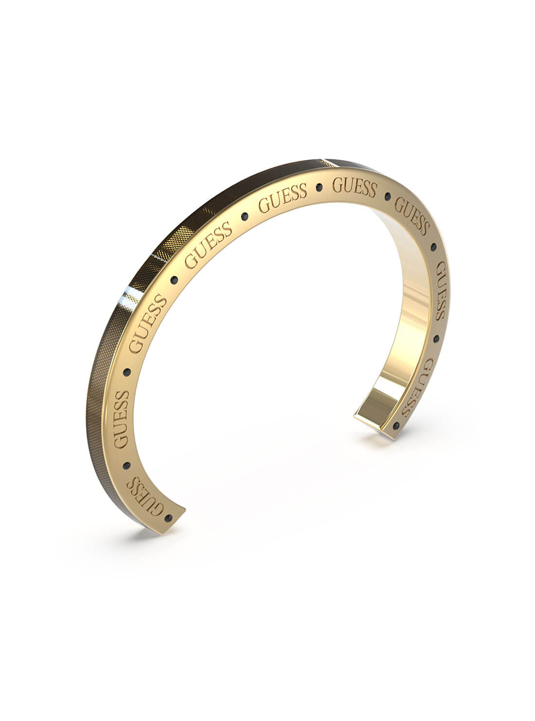 Gold Logo Legacy Bracelet | GUESS Men's Jewellery | front view