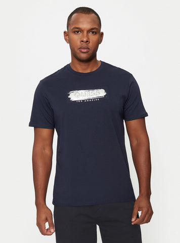 Blue Metallic Logo T-Shirt