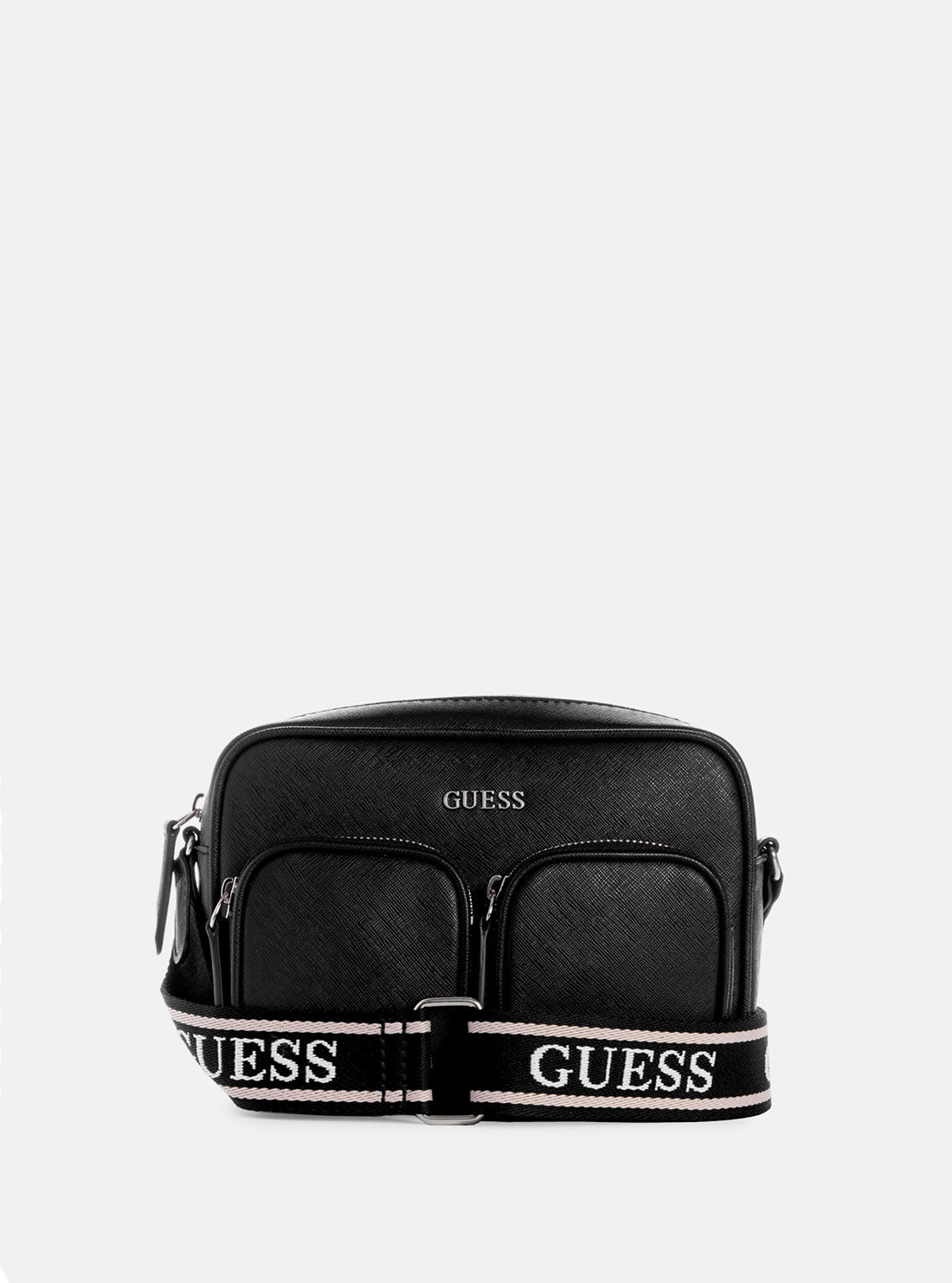 GUESS Black Pennywise Crossbody Bag front view