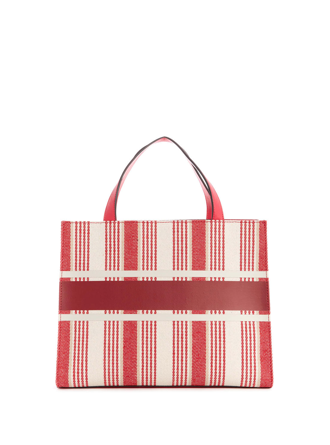 GUESS Red Stripe Monique Small Tote Bag back view