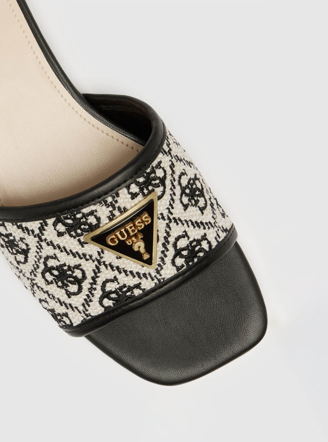 Black Logo Tamelia Slides | GUESS Women's Shoes | detail view