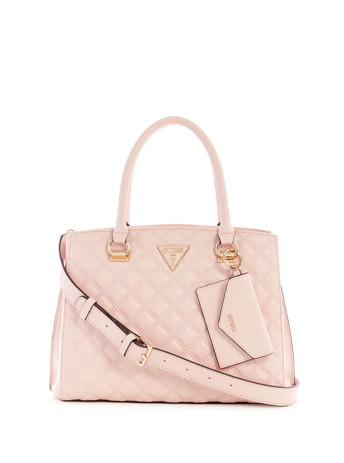 Light Pink Girlfriend Satchel Bag | GUESS Women's Handbags | front view