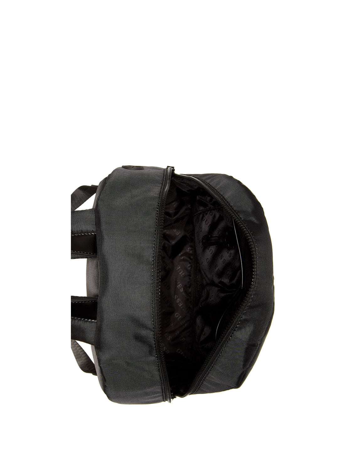 Black GUESS Duo Backpack inside view