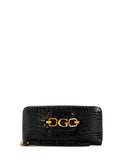 Black Hensely G Croc Large Wallet